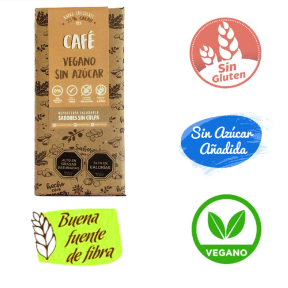 Chocolate Sabores Sin Culpa Amargo-café Vegana image number 1.0