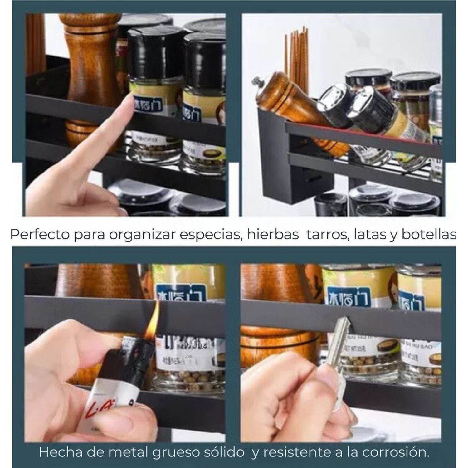 Estante Para Especias Organizador De Cocina Especiero 2 Niveles Multifuncional image number 6.0