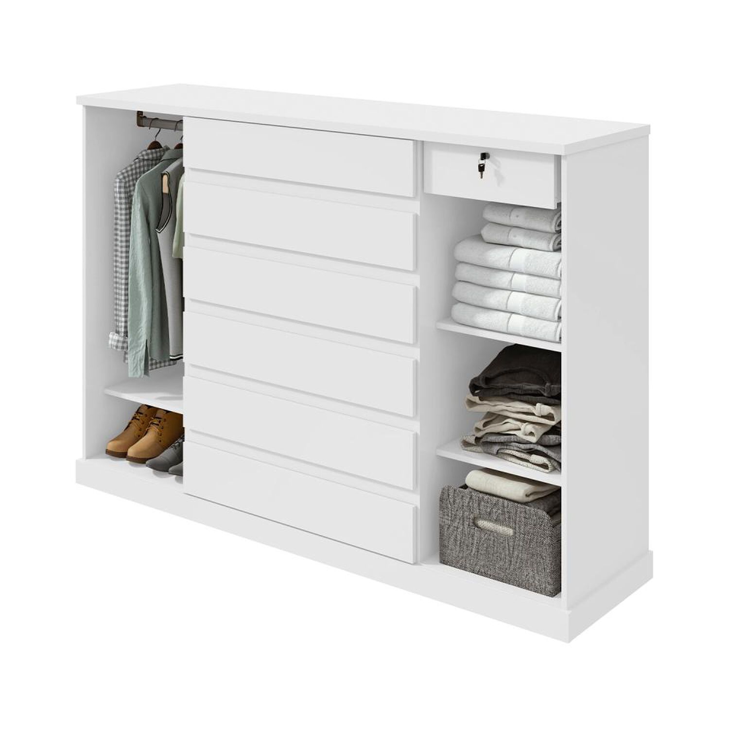 Comoda Di Poretti Design Comoda Vedra / 2 Puertas / 7 Cajones image number 1.0