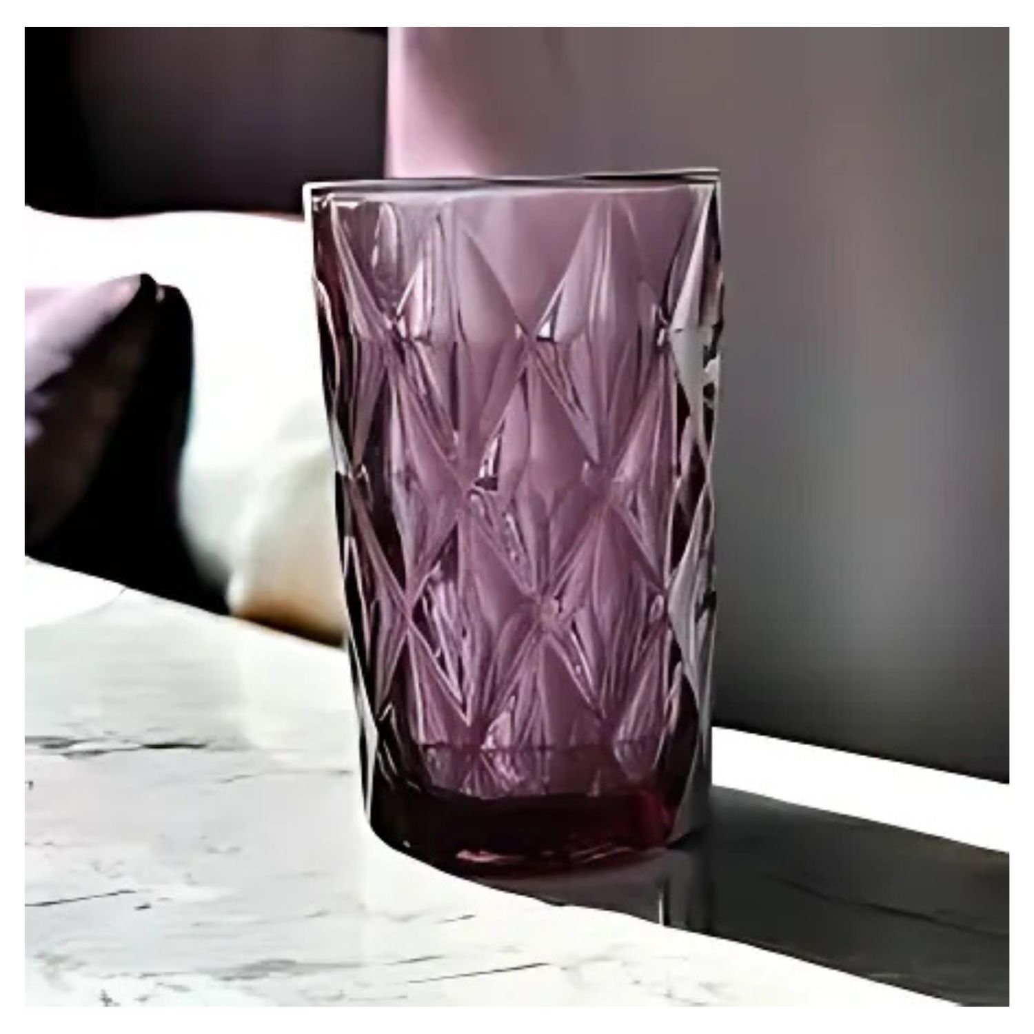Vaso Alto De 370ml Diamonds Purple Bebidas Menaje Cocina image number 2.0