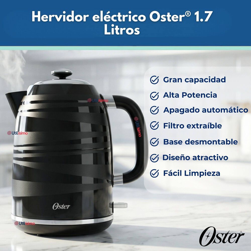 Hervidor El&eacute;ctrico Oster 1,7 Lt Bvstkt4177b Versi&oacute;n 2026 image number 1.0