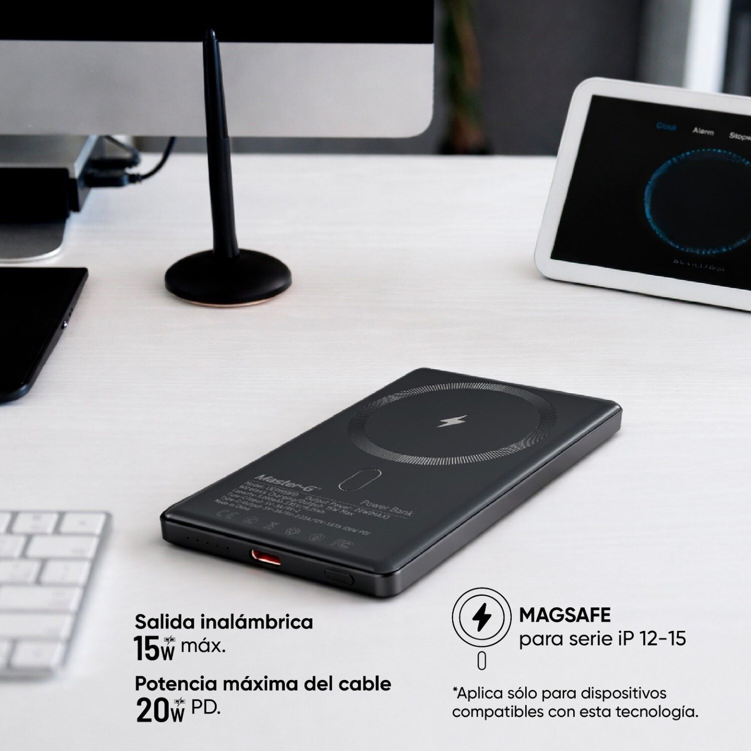 Cargador Inal&aacute;mbrico Magsafe 5.000 Mah Compatible Con Iphone image number 2.0