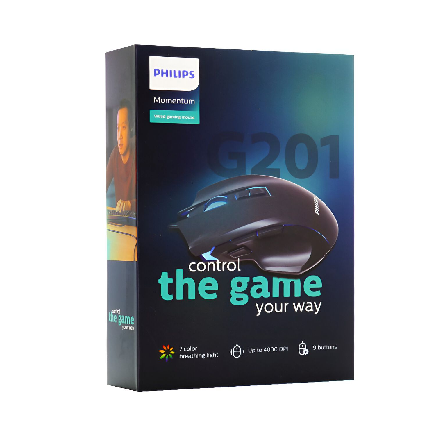 Mouse Para Gamers Philips G201 Full Rgb 4000 Dpi - 9 Botones image number 5.0