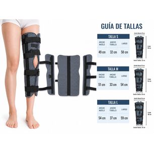 Inmovilizador De Rodilla Largo Con Velcro Ajustable Oneder Talla S