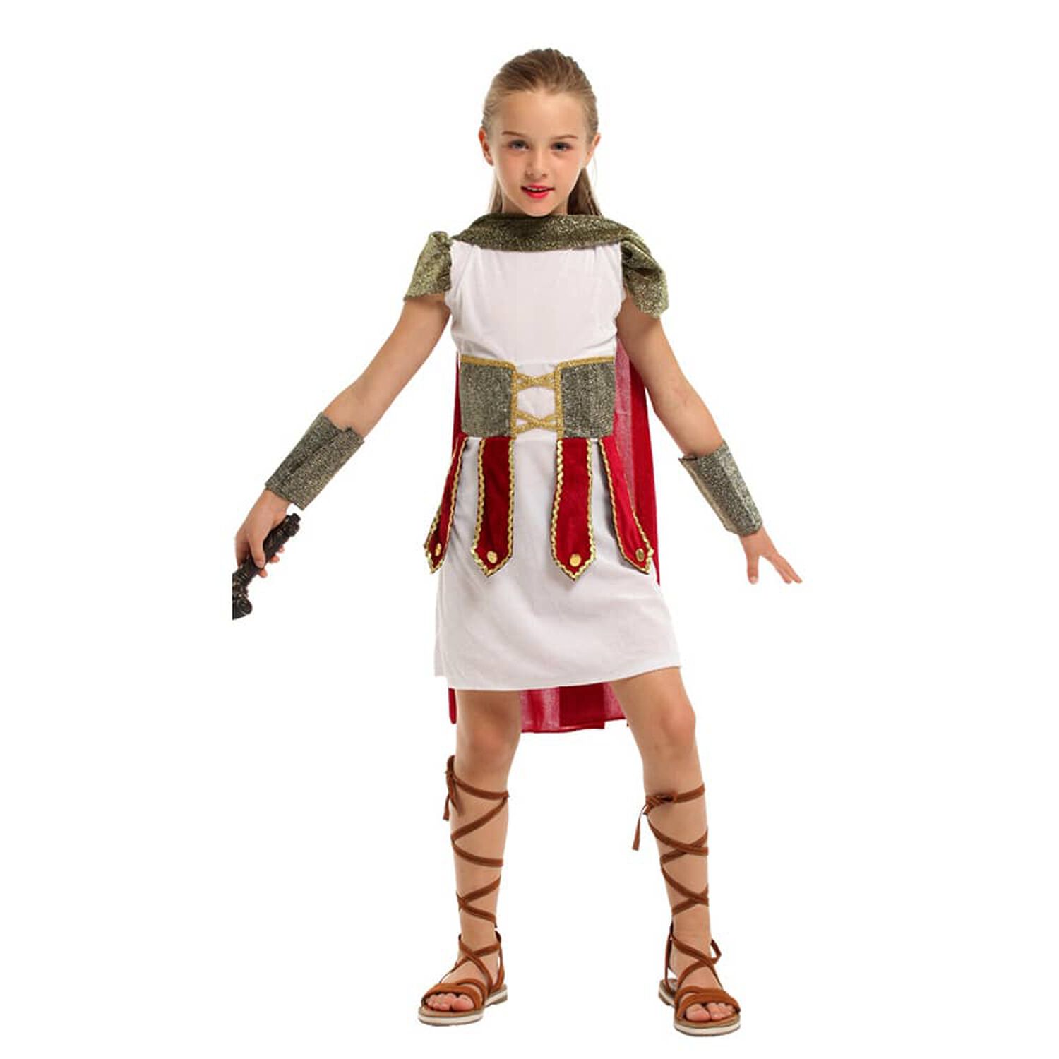 Disfraz Cosplay Gladiadora Infantil Para Ni&ntilde;as image number 1.0
