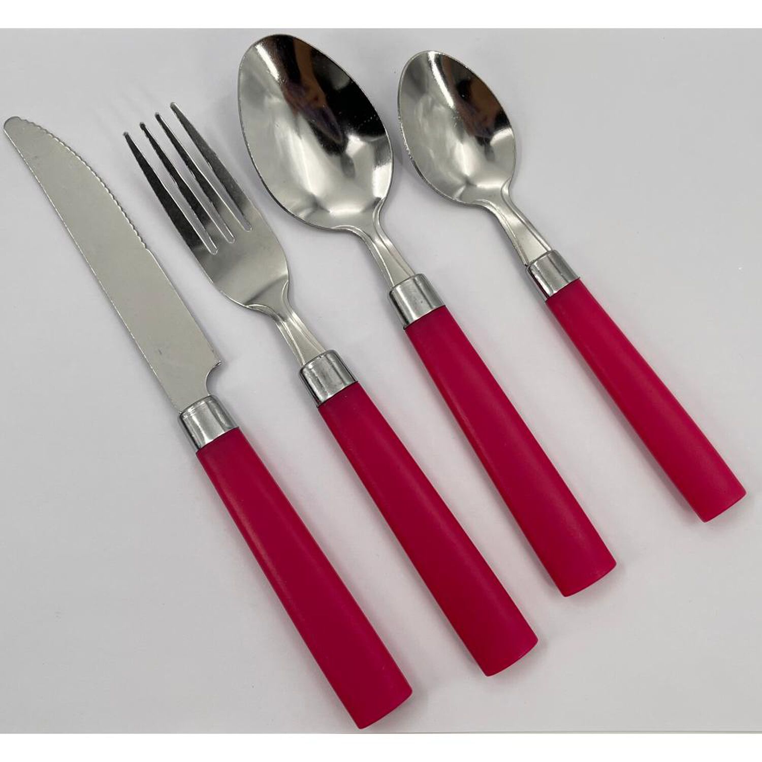 Cubiertos De Mesa Casaideal Magenta 16p / 16 Piezas image number 1.0