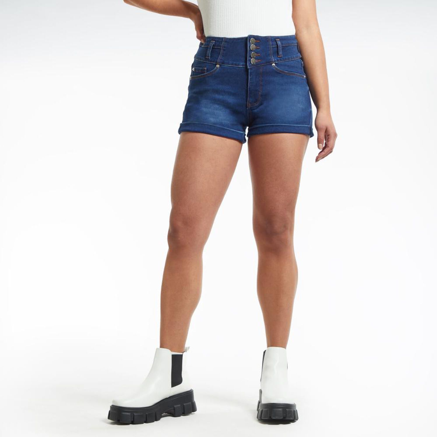 Short Pretina Ancha Tiro Alto Regular Mujer Rolly Go image number 0.0