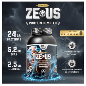 Proteina Zeus Complex 1kg (sabor Cappuccino) + Creatina Apolo 300g + Shaker