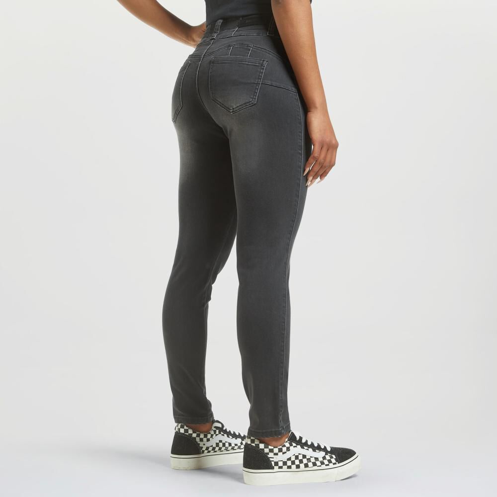 Jeans Regular Pretina Alta Push Up Mujer Rolly Go image number 3.0