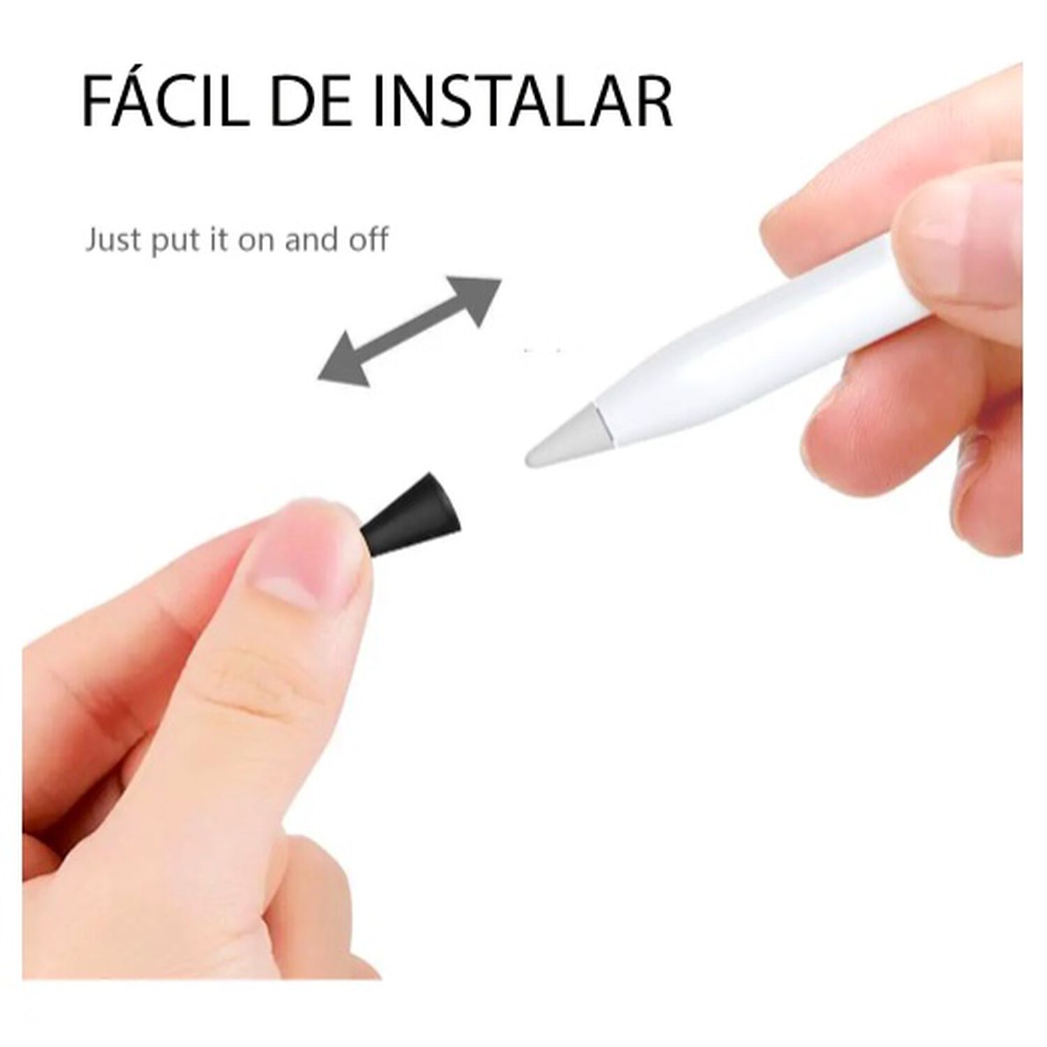 Protector Apple Pencil Silicona Negro image number 2.0