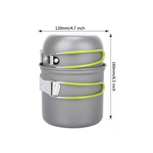Set Ollas Camping Con Cocinilla Cubiertos 10 Piezas Acampada