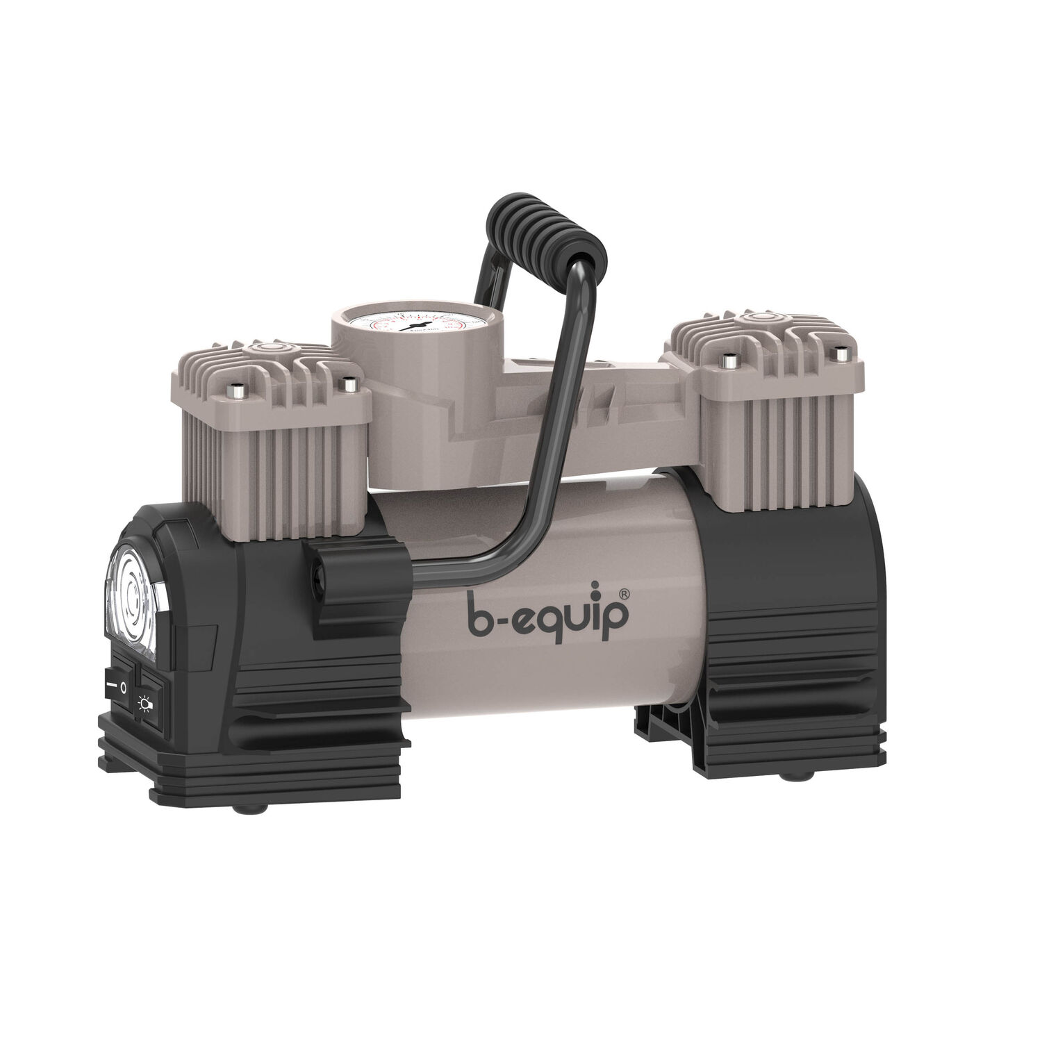 Compresor Aire Llanta Carro Moto Inflador Recargable 200p Color Negro 12v 2 Pistones image number 0.0