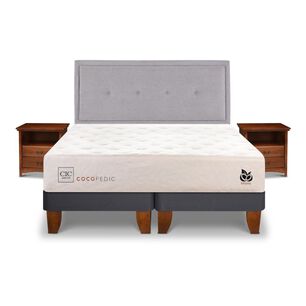 Cama Europea Cic Cocopedic / King / Base Dividida + Set De Maderas