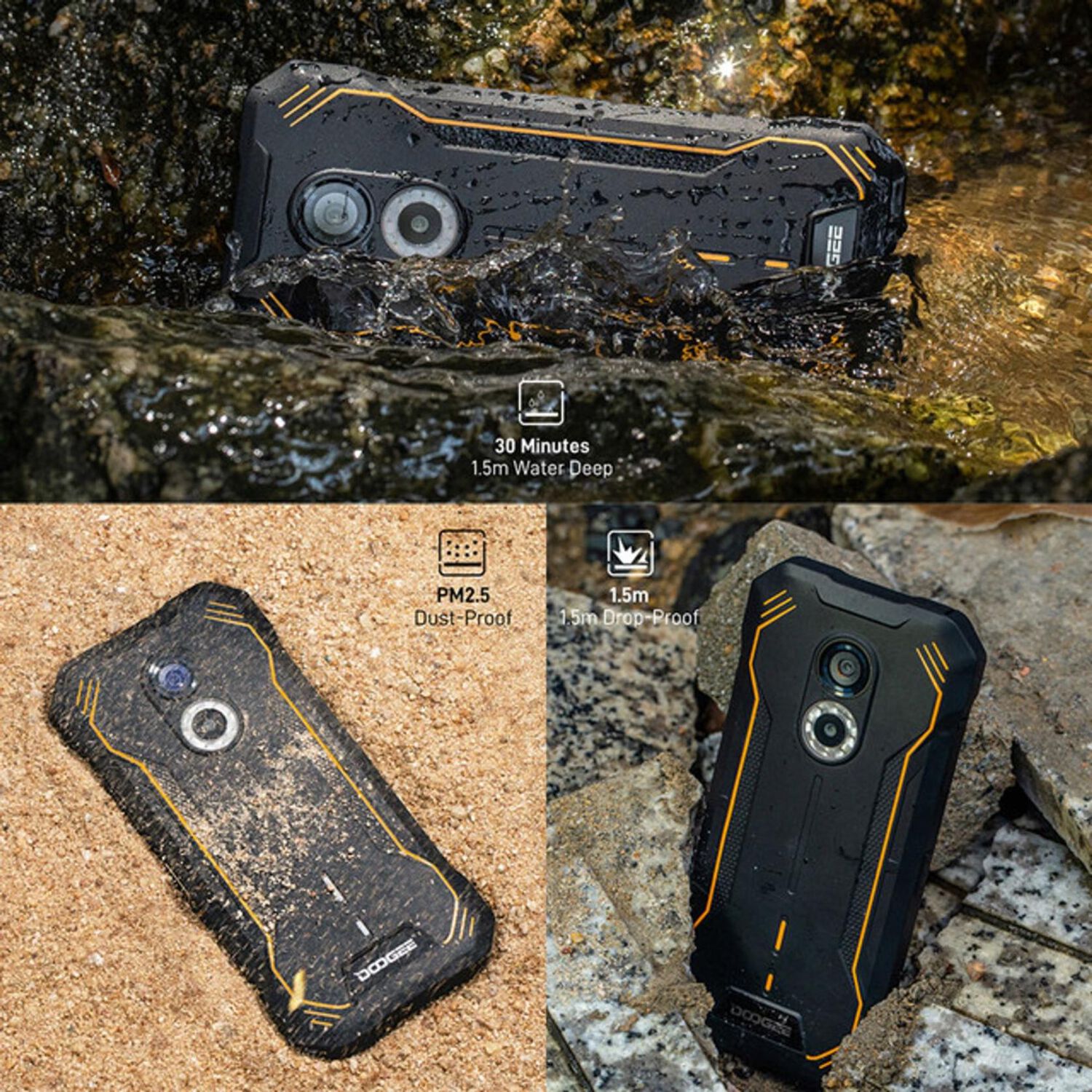 Celular Rugged Doogee S51 Resistente A Golpes, Polvo, Humedad Y Agua / Desbloqueo Con Huella Dactilar, Nfc, Radio Fm image number 2.0