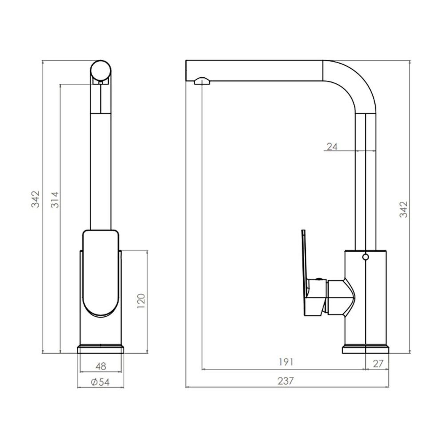 Llave Monomando Lavaplatos Queens Negro Pmb Acabado Mate image number 6.0