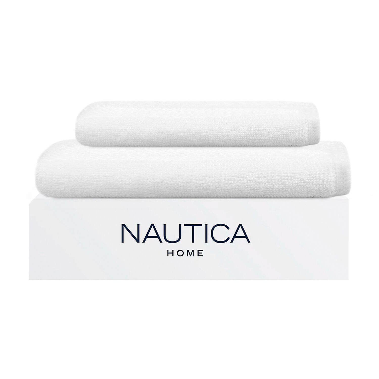 Set 2 Toallas Nautica Heaven Cara+mano 100% Algod&oacute;n Alta Calidad Blanco image number 0.0