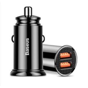 Cargador De Celular Auto 4.8 A Baseus Original Mini Carga Rapida 4.8 Amperes Al Encendedor Del Carro