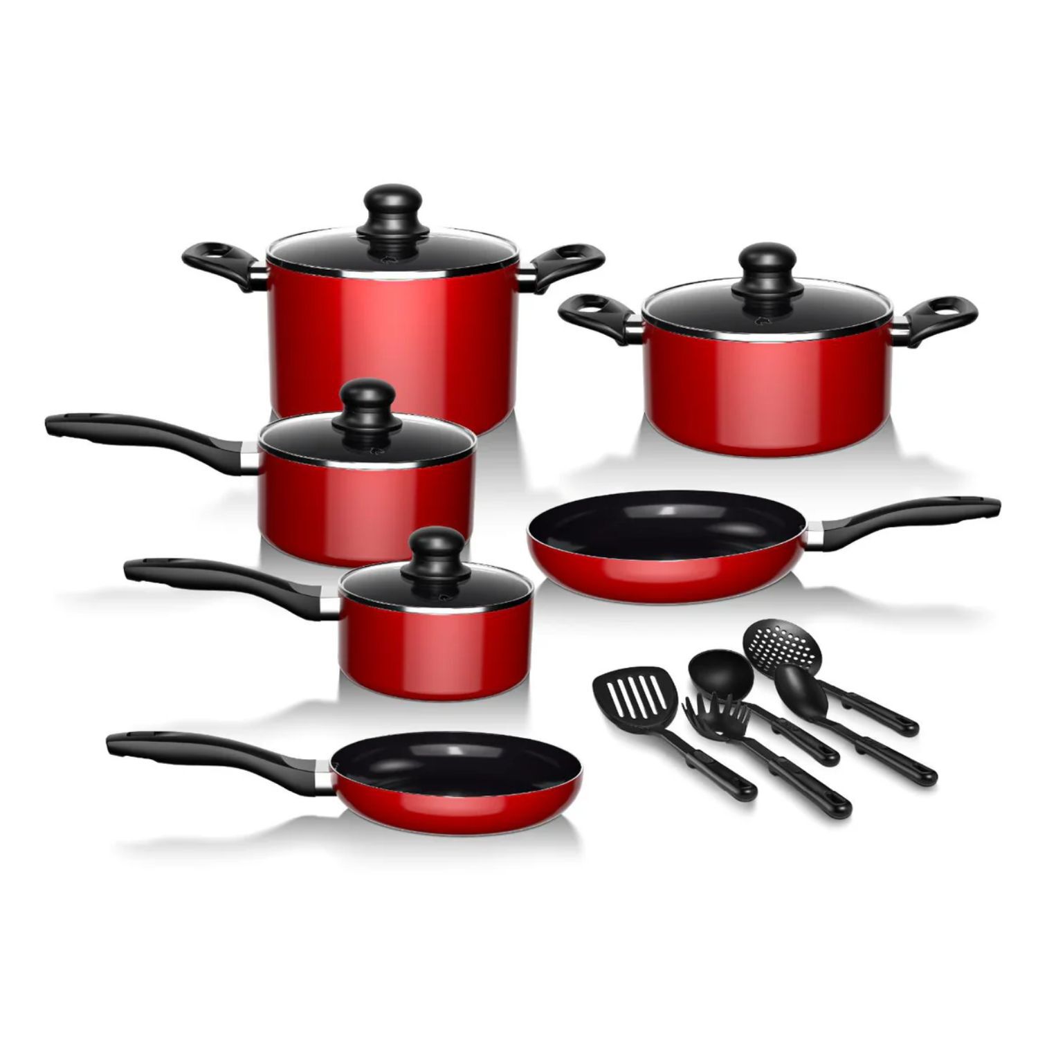 Bater&iacute;a Cocina 15 Piezas Aluminio Antiadherente Rojo Wolf image number 0.0