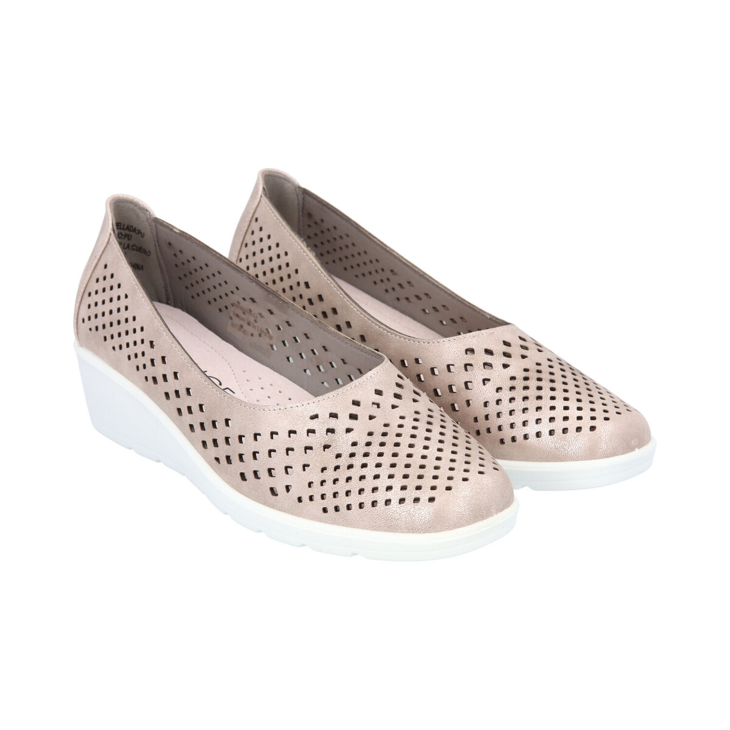 Zapato Mujer Dorado Confort Police image number 1.0