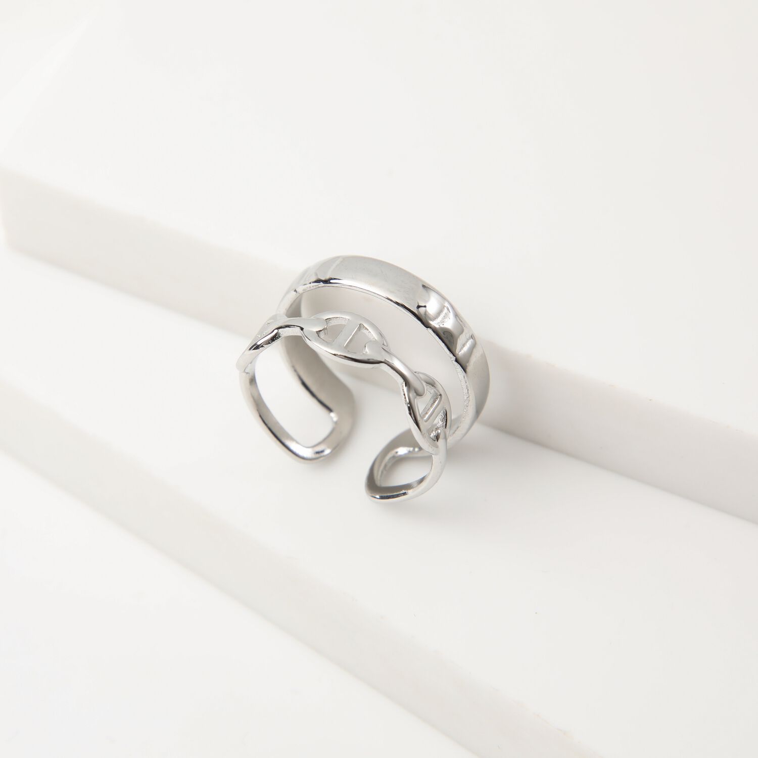 Anillo 19v69 Plateado Mujer Str281 image number 0.0