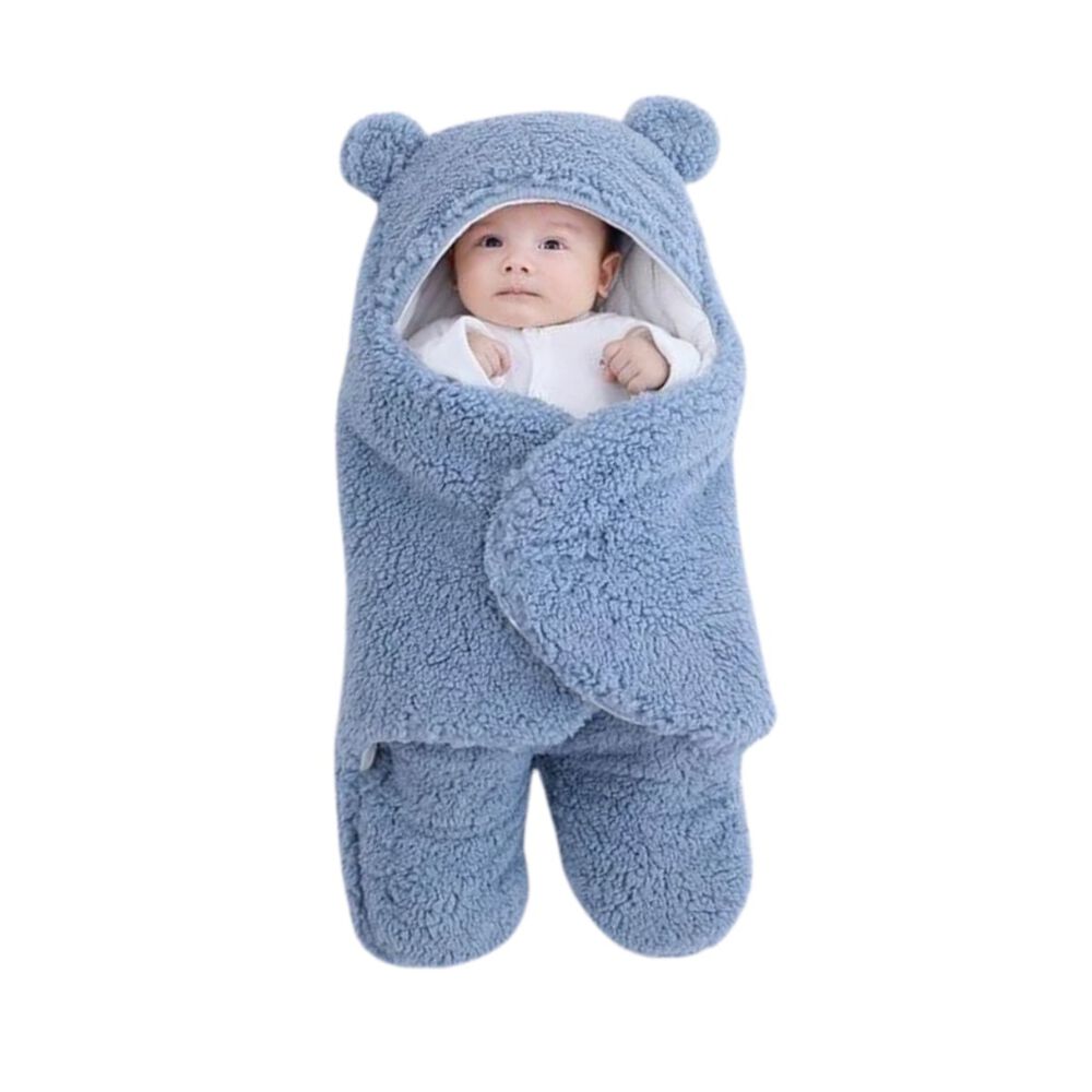 Manta Bebe Premium Saco Recien Nacido Enterito Suave Osito image number 1.0