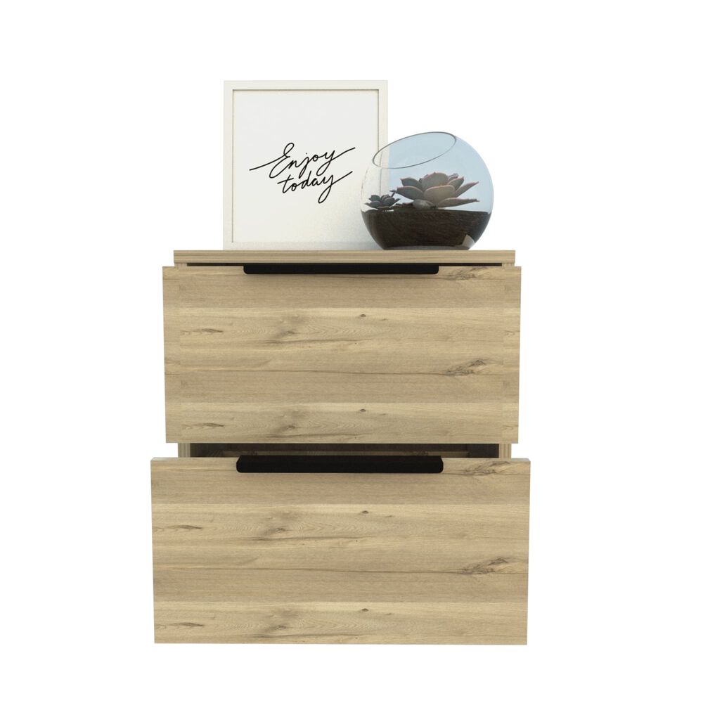 Velador 2 Cajones Fm-027c - Café Claro image number 1.0