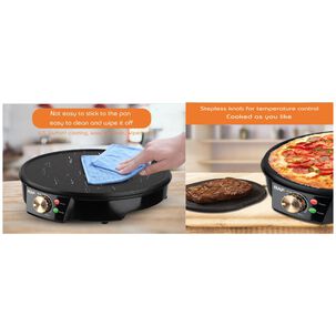 Maquina Panqueque O Asador Sarten Crepe 1200w Negro R528 Raf