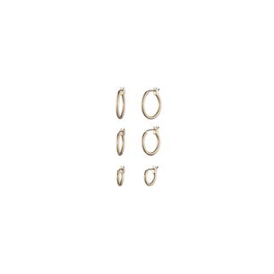 Set De Aros Mujer Anne Klein B&aacute;sicos Dorado