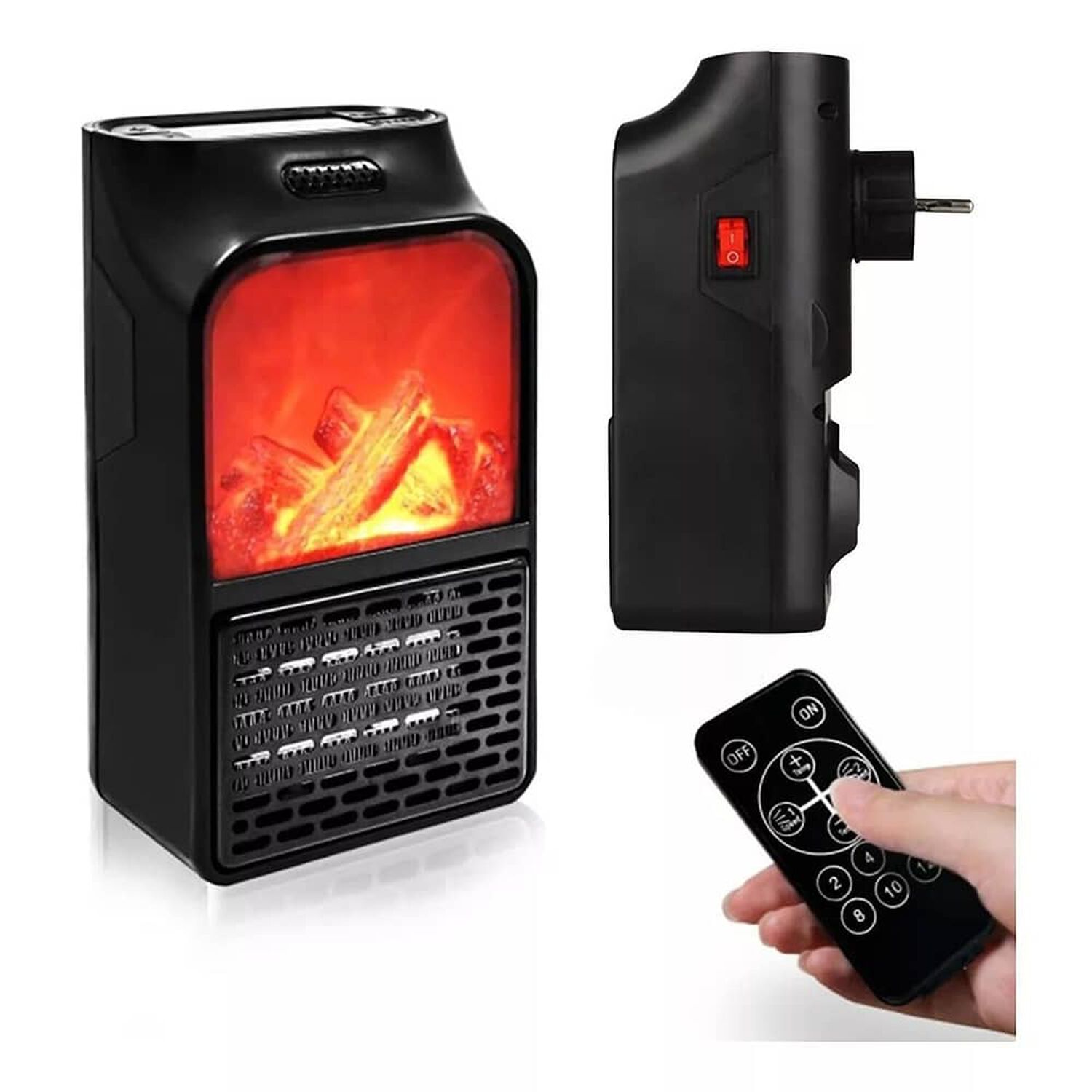 Calentador El&eacute;ctrico Flame Heater 500w Estufa image number 0.0