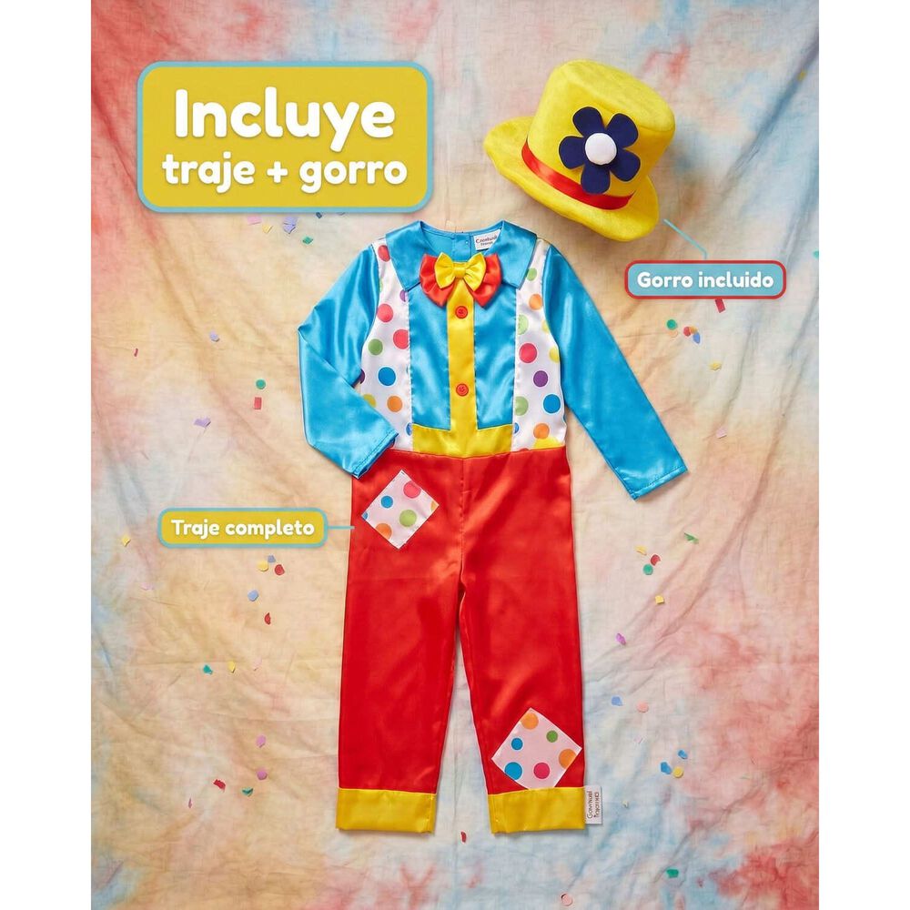 Disfraz Cosplay Payaso Buf&oacute;n Ni&ntilde;o Ni&ntilde;a Carnaval Adulto image number 26.0