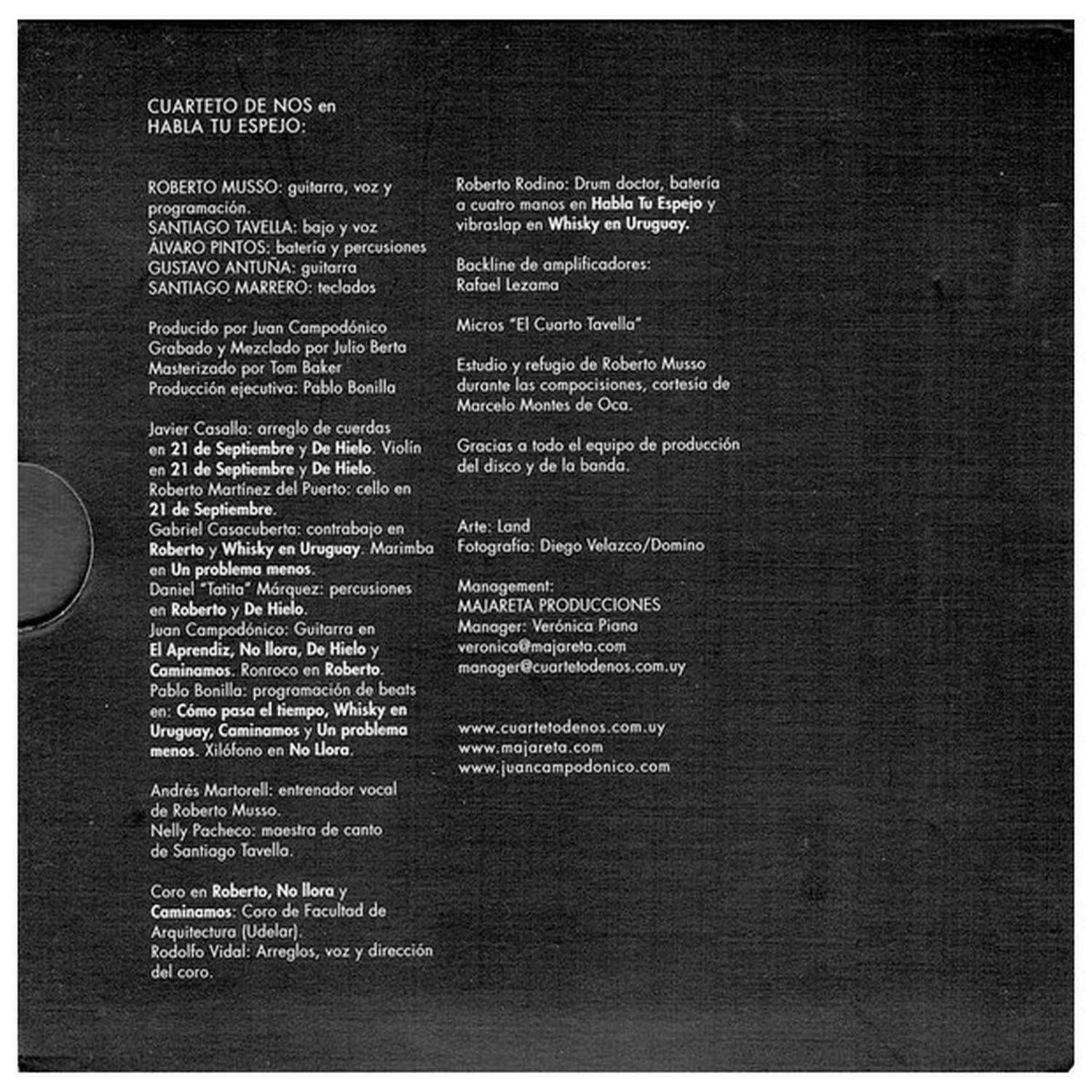 Cuarteto De Nos - Habla Tu Espejo (digipack) | Cd image number 1.0