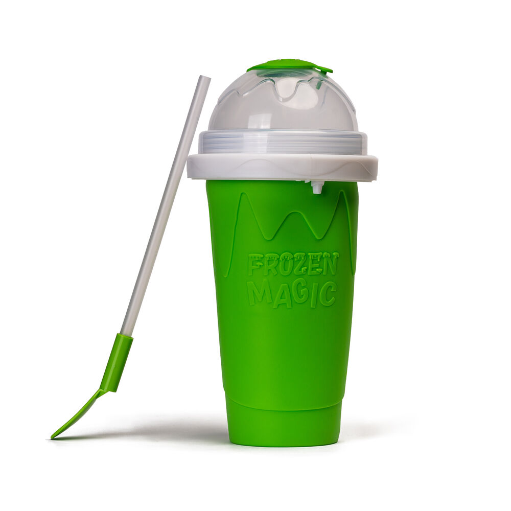 Vaso Magico Para Granizado Con Bombilla Verde Chinitown image number 0.0