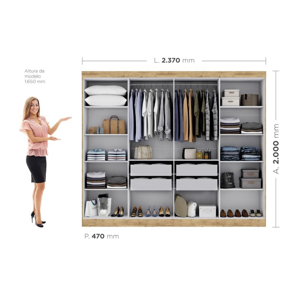 Cl&oacute;set Di Poretti Design Closet Paris / 8 Puertas, 8 Puertas / 4 Cajones image number 2.0