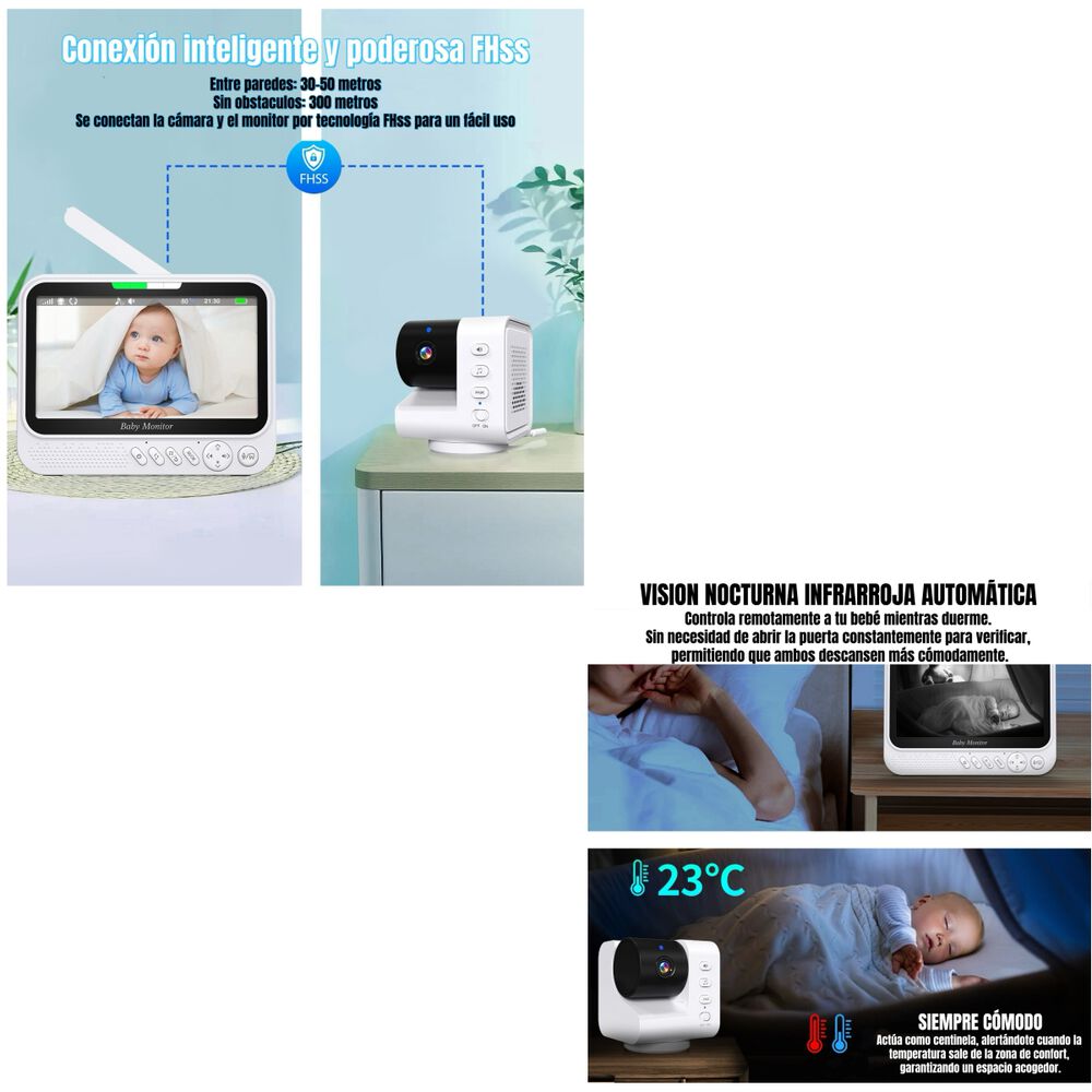 Cámara Monitor Inteligente Premium 7″1080p Abm790 Lubabycas image number 2.0