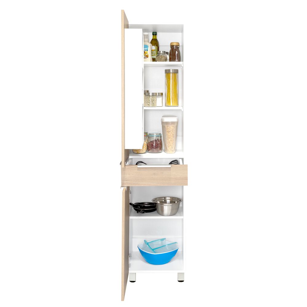 Mueble Alacena 2 Puertas 1 Cajon Fm-011c- Caf&eacute; Claro image number 2.0
