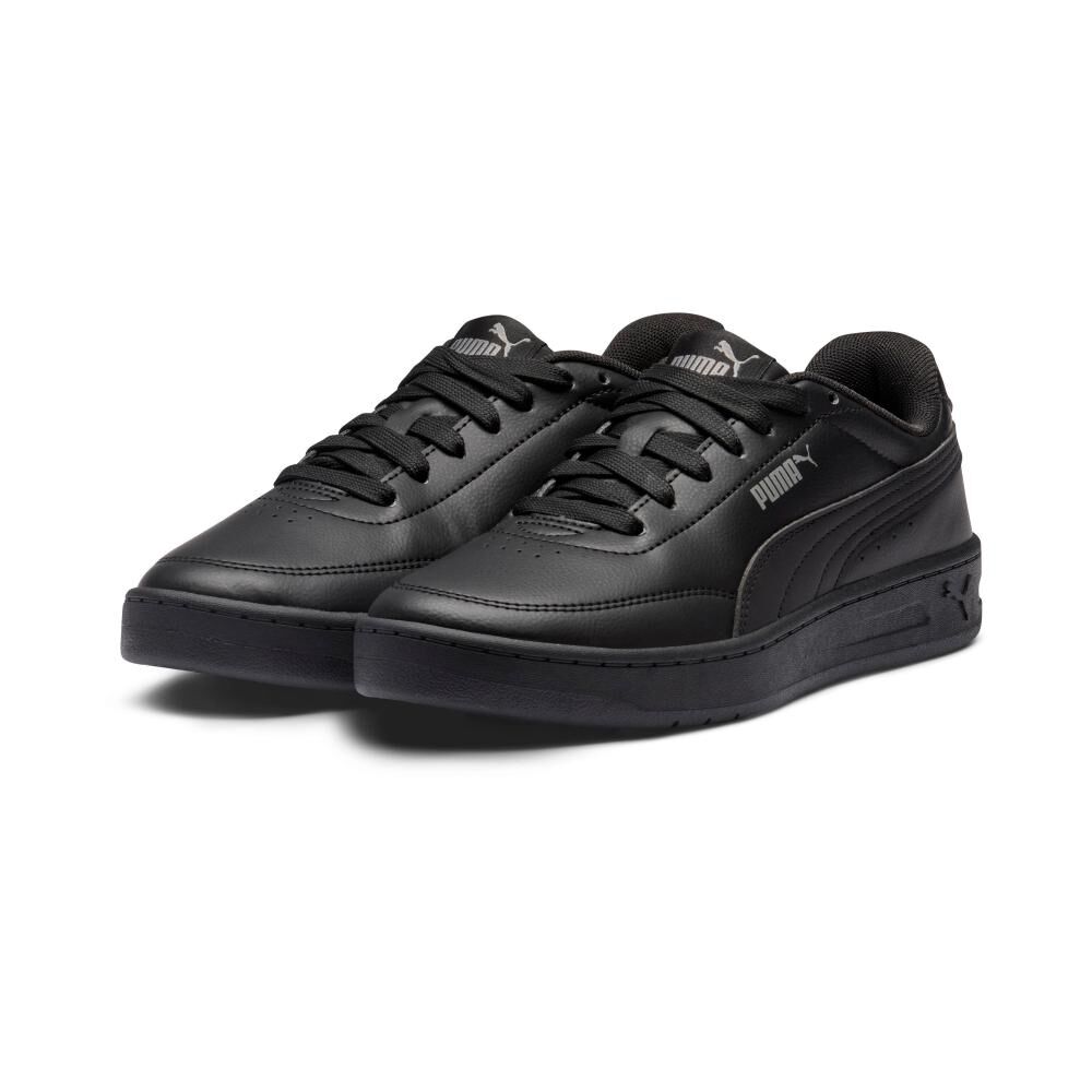 Zapatilla Escolar Hombre Puma Court Classic Clean Negro image number 2.0