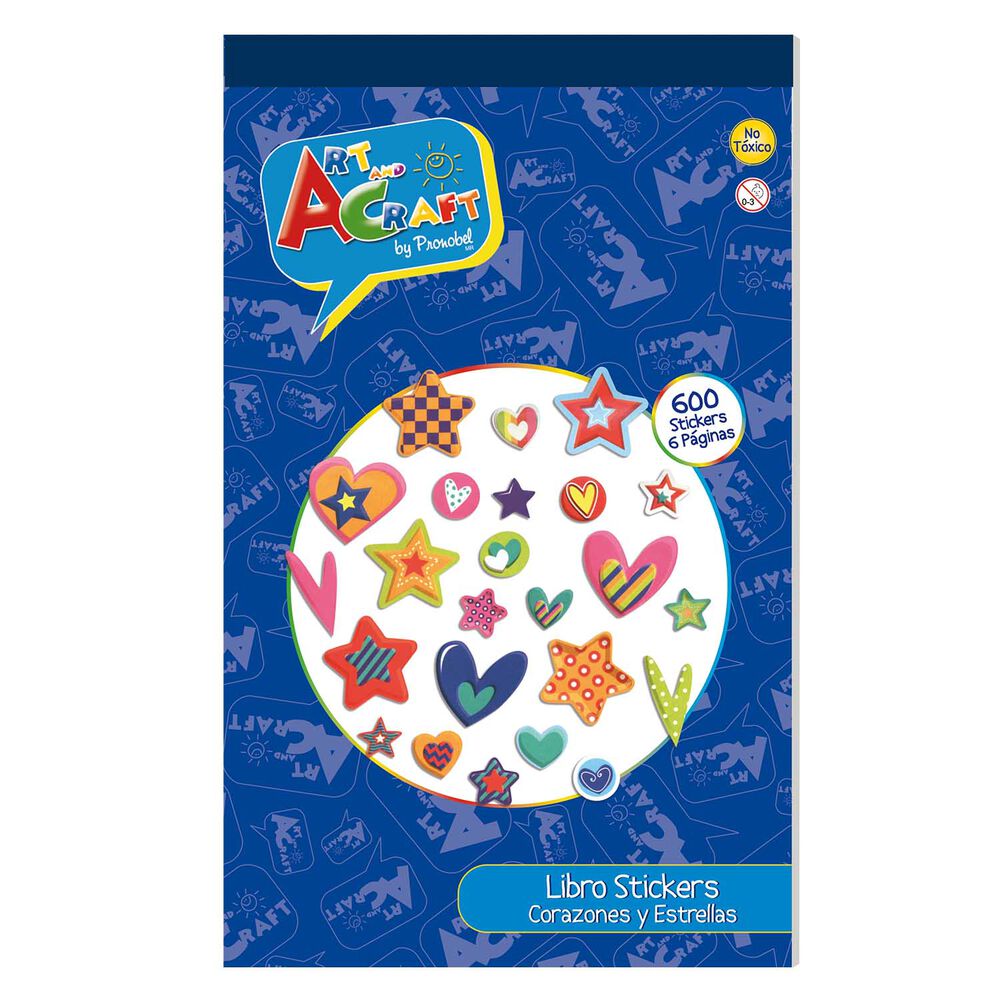 Stickers Libro Corazones Y Estrellas Piezas Art & Craft image number 0.0