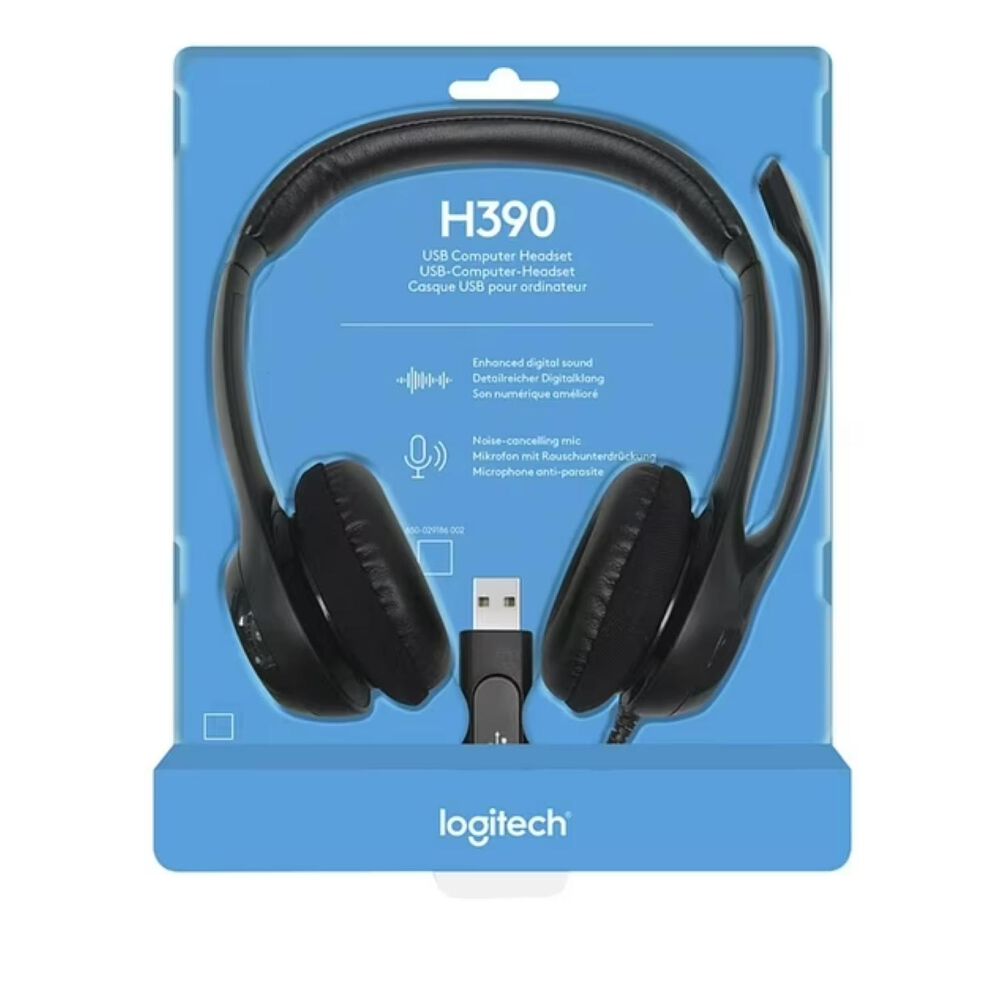 Audifono Headset Con Microfono Usb H390 Negro image number 5.0