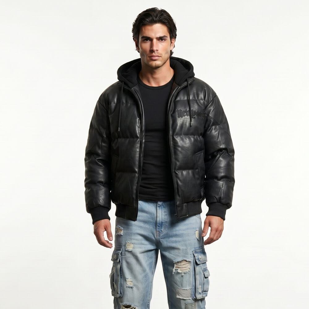 Chaqueta Parca Ecocuero Impermeable Hombre New York image number 0.0