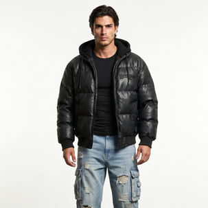 Chaqueta Parca Ecocuero Impermeable Hombre New York