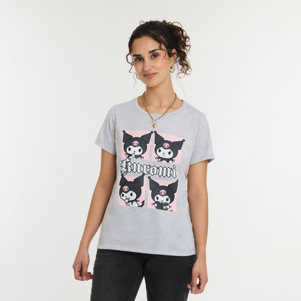 Polera Kuromi Manga Corta Cuello Redondo Mujer Freedom image number 0.0