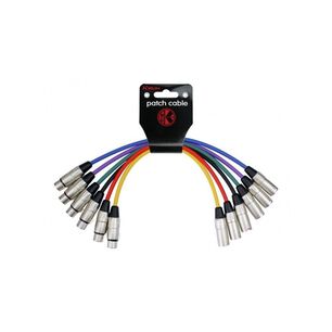Juego 6 Cables Microfono 0,6m Xlr Macho-hembra Mp6-480-0.6m