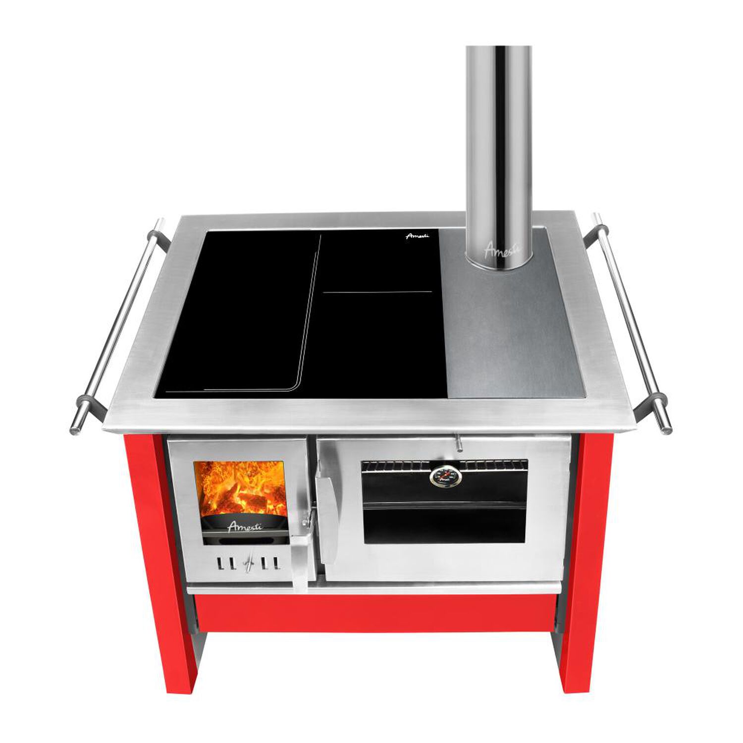 Cocina A Le&ntilde;a Amesti Allegra Vitrox Roja image number 1.0