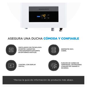 Calefont Midea  MGWH13-26EQPCLW-GN / Tiro Forzado / Gas Natural  / 13 Litros