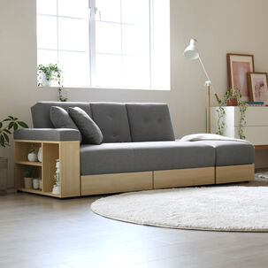 Sof&aacute; Cama Modular Alaska Gris 3 Cuerpos