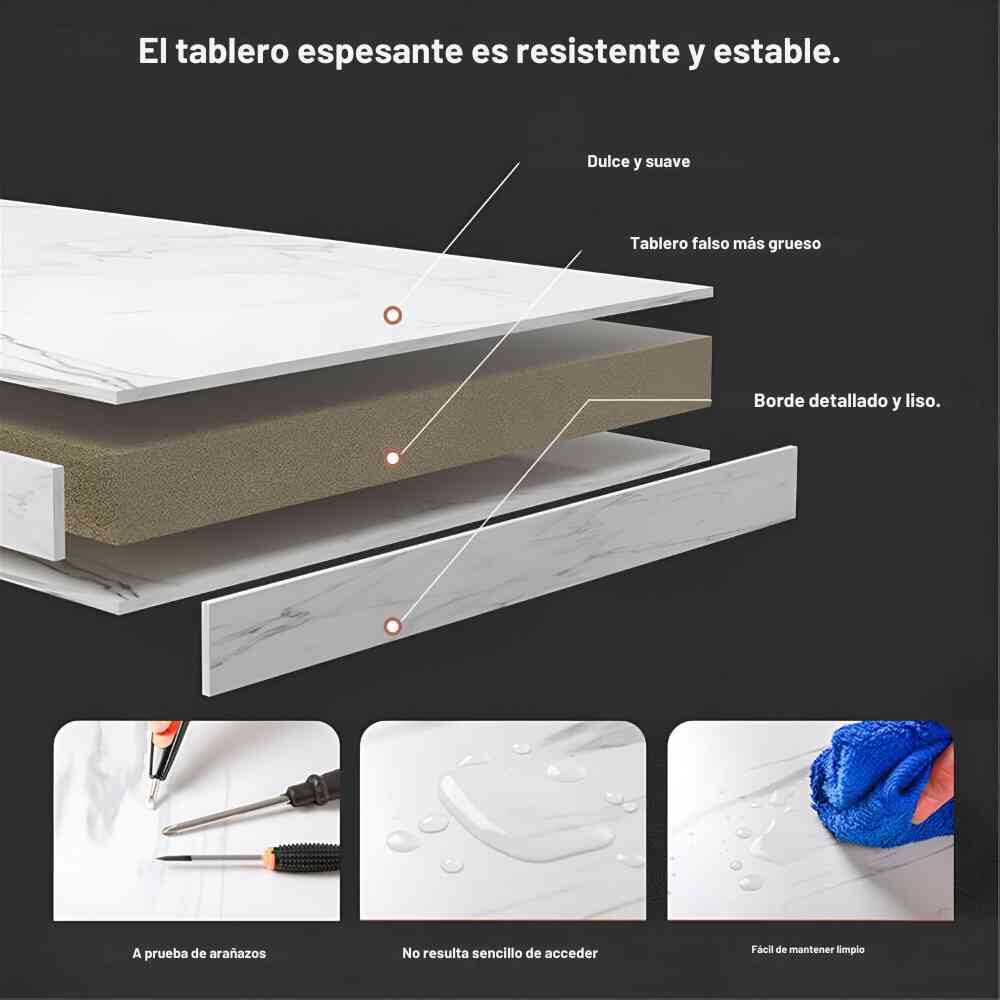 Mesa De Centro Para Living Con 2 Niveles 100x50x40 Gris image number 6.0