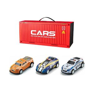 Paquete 48 Autos Pequeños Con Container Para Niños