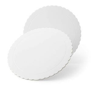 Set 6 Bandeja Base Redonda Torta Pastel Carton Plateado 22cm
