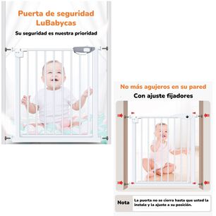 Puerta Seguridad Reja Expandible Para Beb&eacute; 77-92cm Lubabycas