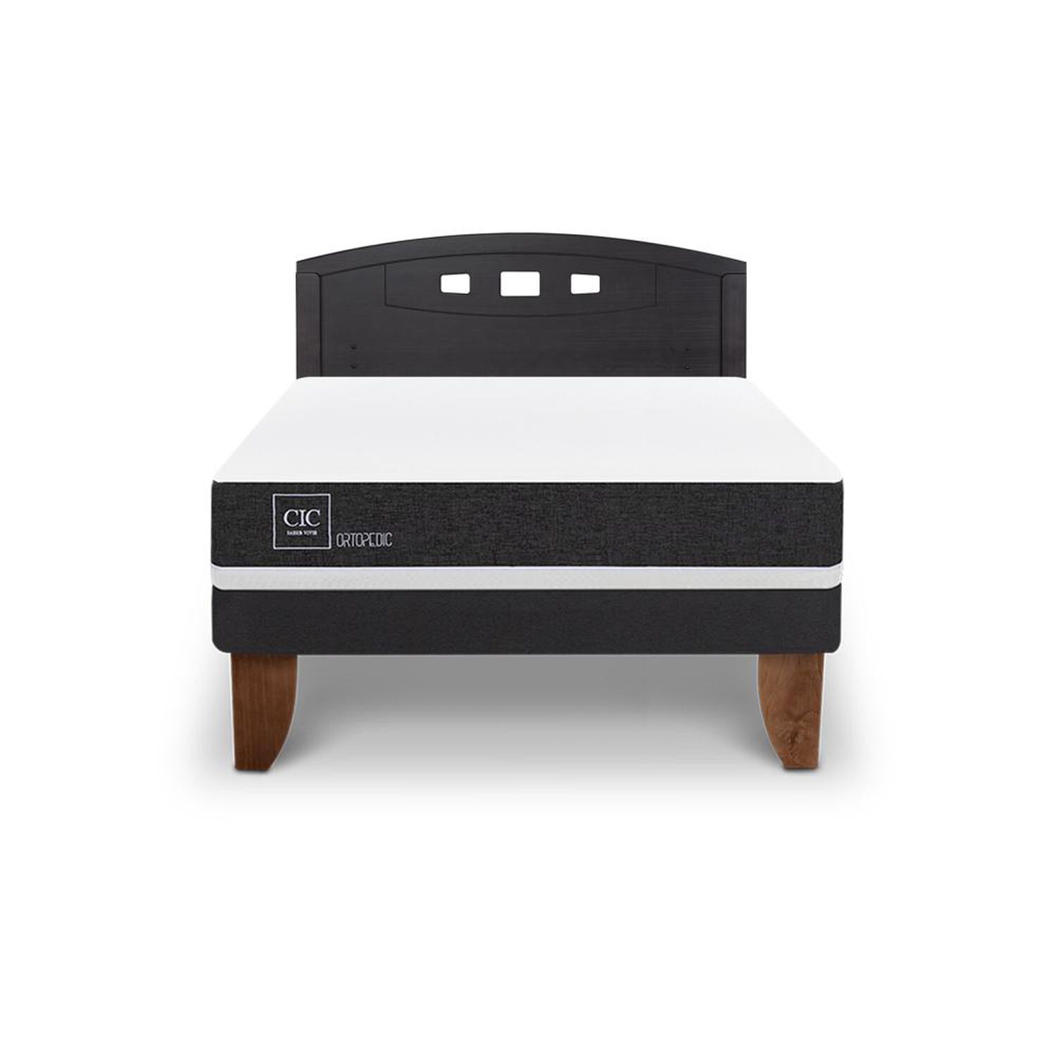 Cama Europea Cic Ortopedic / 2 Plazas / Base Normal + Respaldo image number 0.0